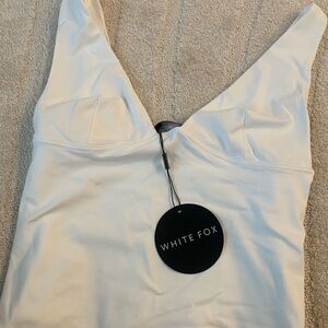 White Fox White V-Neck Top